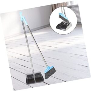 Alipis 2 Sets Stainless Steel Trash Shovel Office Bin Dustpan Kit Trash Bin Outdoor Bathroom Cleaning Room Cleaning Broom Stainless Steel + Plastic Cleaning Shovel Handheld