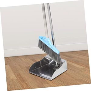 Alipis 2 Sets Stainless Steel Trash Shovel Office Bin Dustpan Kit Trash Bin Outdoor Bathroom Cleaning Room Cleaning Broom Stainless Steel + Plastic Cleaning Shovel Handheld