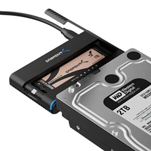 sabrent usb 3.2 type c m.2 pcie nvme + 2.5/3.5 inch ssd & hdd converter [ds-ucmh]