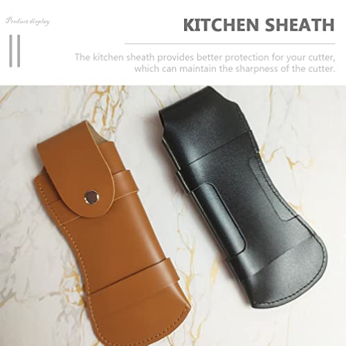 Zerodeko Case Knives Set EDC Leather Sheath Case Folding Holder Sheath Accessories for Survival Sheath Leather Case Sports Pu Broach Pie Cutter