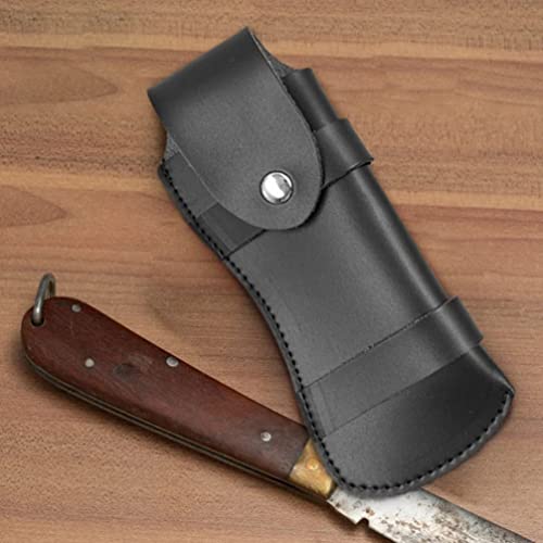 Zerodeko Case Knives Set EDC Leather Sheath Case Folding Holder Sheath Accessories for Survival Sheath Leather Case Sports Pu Broach Pie Cutter