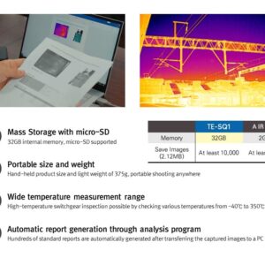 Thermal Expert TE-SQ1, i3system Thermal Imaging Camera, 384x288 IR Resolution, 5" Touch Screen, Designed and Manufactured in Korea, Excellent Performance for Measuring Abnormal temperatures