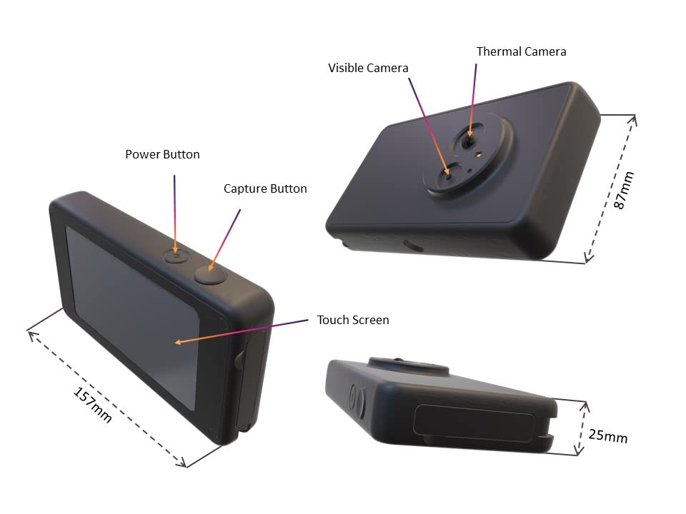 Thermal Expert TE-SQ1, i3system Thermal Imaging Camera, 384x288 IR Resolution, 5" Touch Screen, Designed and Manufactured in Korea, Excellent Performance for Measuring Abnormal temperatures