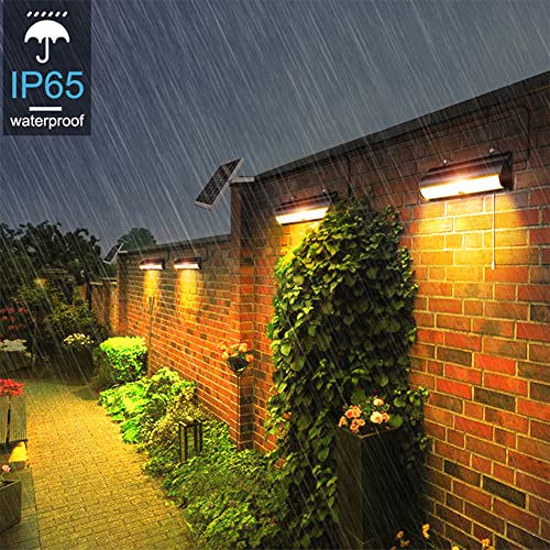 OUGETHER Solar Lights Indoor Outdoor Home 1600 Lumen Dual Head Solar Shed Light with Dimmable Remote Control/Pull Wire Switch White Solar Pendant Light for Patio Porch Barn Farm House (White)