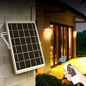 OUGETHER Solar Lights Indoor Outdoor Home 1600 Lumen Dual Head Solar Shed Light with Dimmable Remote Control/Pull Wire Switch White Solar Pendant Light for Patio Porch Barn Farm House (White)