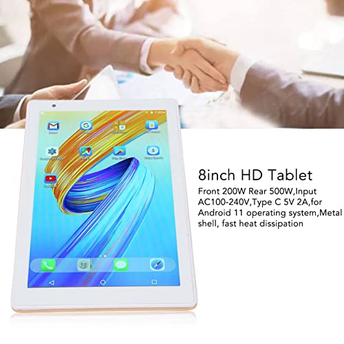 VBESTLIFE 8inch HD Tablet, 1960x1080 IPS Touch Screen, Octa Core Processor, 2 MP and 5 MP Dual Camera, Dual Speakers, for 11, 2GB RAM 32GB ROM, Dual Card Dual Standby