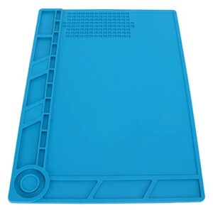 electronics repair pad, thermoset heat insulation silicone repair mat non static improve efficiency with screw position for phone computer