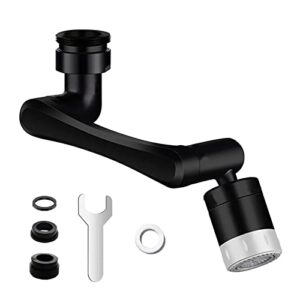 faucet extender for bathroom sink upgraded 1440°universal swivel faucet aerator with 2 water outlet modes rotating robotic arm splash filter faucet bubbler attachment for kitchen & bath