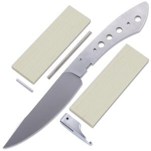 ezsmith knife making kit - vaquero - diy master series fixed blade - (blade blank & pinstock w/curly maple handle scales) - (gift boxed) - (james r. cook, ms - usa design) - (by knifekits)
