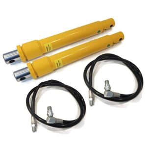 the rop shop | heavy duty set of 2 power angling & lift cylinders & hoses for meyer e-47, e-47h, e-57 plow