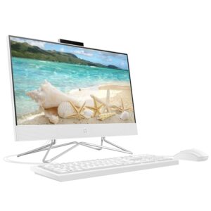 HP All-in-One Desktop, 21.5" FHD Display, Intel Celeron J4025, 16GB RAM, 1TB SSD, Webcam, Wired Keyboard&Mouse, WiFi, HDMI, RJ-45, Windows 11 Home, White