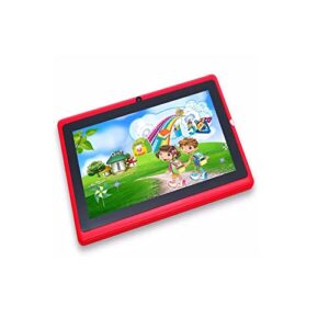 7" android 4.4 duad core tablet pc 1gb+8gb dual camera wifi bluetooth, baby toys for boys girls adults (red)