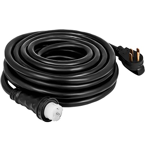 VEVOR 20 FT 50 Amp Generator Extension Cord STW 6/3 + 8/1 Generator Cord 125V 250V UL Listed Generator Power Cord N14-50P & SS2-50R & CS6364 Twist Lock Connectors