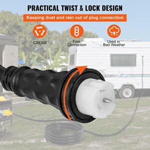 VEVOR 20 FT 50 Amp Generator Extension Cord STW 6/3 + 8/1 Generator Cord 125V 250V UL Listed Generator Power Cord N14-50P & SS2-50R & CS6364 Twist Lock Connectors