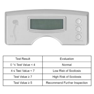 Digital Scoliometer, Digital Display Scoliosis Meter Human Spine Electronic Scoliometer Detector 0 to 30 Degree Digital Scoliometer Compact for Home