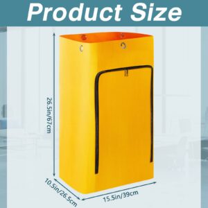 Cleaning Cart Bag Zippered Front Replacement Janitorial Cart Bag 24 Gallon Large Capacity Commercial Cleaning Bags for Cleaning Cart Housekeeping Carts, Yellow (26.5 x 15.5 x 10.5 Inch)