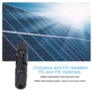 Solar Photovoltaic Connector, Solar Panel Connectors 30A DC 1000V Plastic for Outdoors