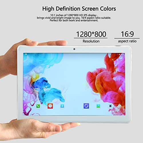 Pomya Tablet, 10.1 Inch 1280x800 IPS LCD Tablet for Android 9.0, 4G LTE Calling Tablet with Dual Cameras, 4GB RAM 64GB ROM Dual SIM Tablet for Daily Use