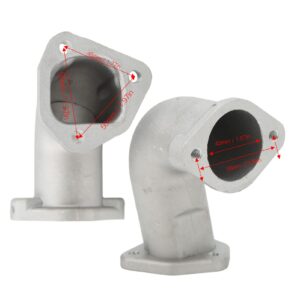 Generator Intake Elbow,Standard Size Intake Pipe Aluminum Alloy for 186F 188F Micro Cultivator