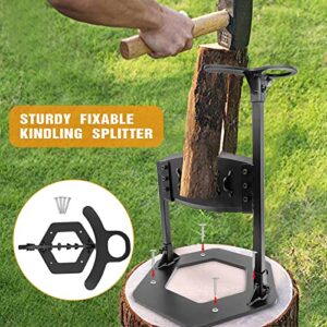 FANFX Heavy Duty Double Wedge Kindling Splitter for Wood Log Splitter Wedge Firewood Kindling Splitter Upgraded Fireplace Manual Log Splitter XL