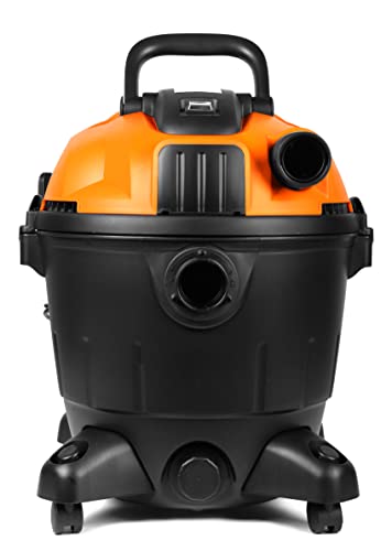 WEN 10-Amp 6.5 Peak HP Wet/Dry Shop Blower with 0.3-Micron HEPA Filter, Hose, and Accessories Vacuum, 9.25-Gallon Tank, Orange