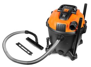 wen 10-amp 6.5 peak hp wet/dry shop blower with 0.3-micron hepa filter, hose, and accessories vacuum, 9.25-gallon tank, orange