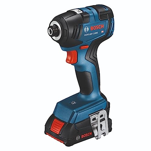 BOSCH GDR18V-1800B12 18V Brushless 1/4 In. Hex Impact Driver Kit with (1) 2 Ah Standard Power Battery