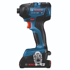 BOSCH GDR18V-1800B12 18V Brushless 1/4 In. Hex Impact Driver Kit with (1) 2 Ah Standard Power Battery