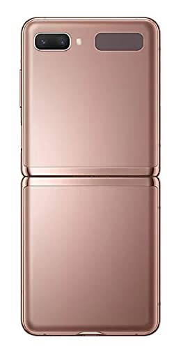 Galaxy Z Flip Factory Unlocked New Android Cell Phone Smartphone 256GB Storage Folding Glass Technology Long-Lasting Mobile Battery Mystic Bronze (Renewed)