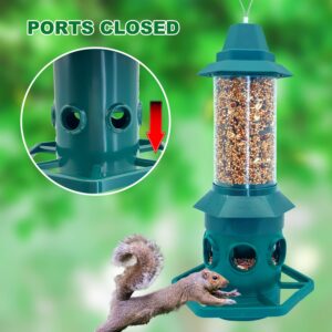 Leak Proof Hummingbird Feeder,2 Pack Hummingbird Feeders for Outdoors Hanging with 20 Feeding Ports,Easy to Install,Clean and Fill,Built-in Moat,12 oz