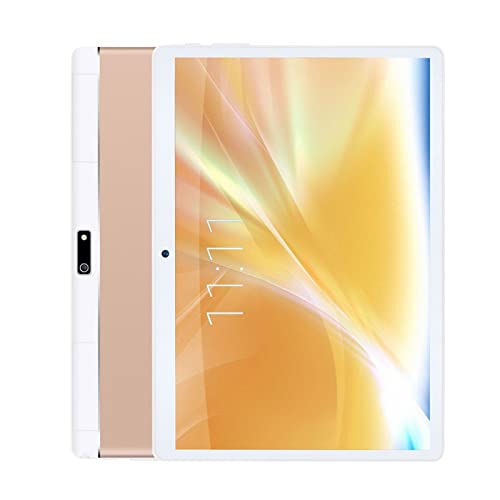 Tablet Computer, 10.1Inch Tablet Android 8.1 1GB+ 16G Octa-Core Dual SIM &Camera 2MP+2MP Support Chat, WiFi Tablet PC ComputerUS, (Gold)