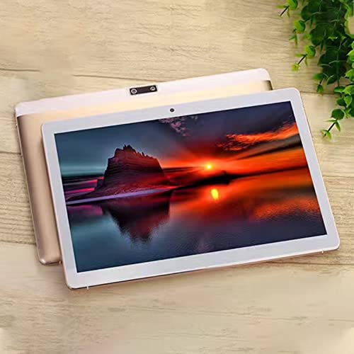 Tablet Computer, 10.1Inch Tablet Android 8.1 1GB+ 16G Octa-Core Dual SIM &Camera 2MP+2MP Support Chat, WiFi Tablet PC ComputerUS, (Gold)