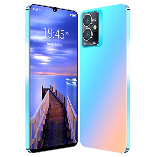 Unlocked Mobile Phones, Android 7.1 Smart Phone HD Full Screen Phone, 6.53 Inch Dual SIM Unlock Mobile Cell Phone, 2+16G RAM Memory, 2600mAh Battery, 2MP+5MP Mobile Cell Phone (Blue)