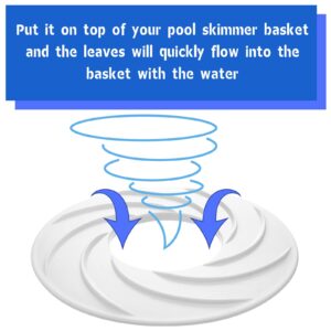 Pool Skimmer Basket 8 inch Solar Pool Skimmer No Hands Skimmer Basket Pool Basket Skimmer Pool Cleaner Basket Skimmer Basket for in Ground Pool for Reduce Pool Cleaning Times (2 Pcs)