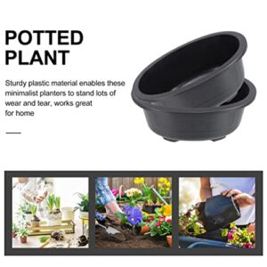 Angoily 2PCS Bonsai Training Pot, 15 inch Plastic Bonsai Pot, Oval Bonsai Planter Pot for Desktop Decoration Nursery, Garden, Balcony