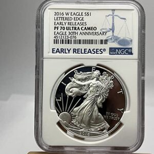 2016 w silver eagle proof $1 ngc pf-70