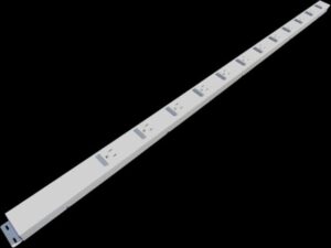 48” 12-outlet hardwired power strip