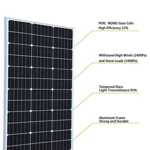 XINPUGUANG 100W Solar Panel 12V Monocrystalline PV module Power Charger for RV ,Boat,Cabin,Trailers