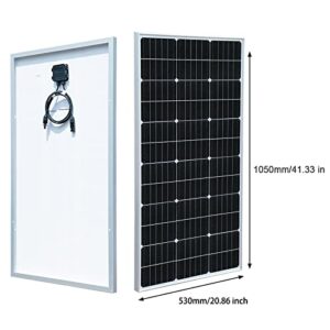 XINPUGUANG 100W Solar Panel 12V Monocrystalline PV module Power Charger for RV ,Boat,Cabin,Trailers