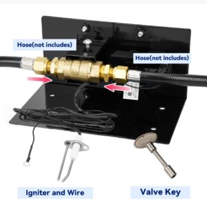 Skyflame LP Burner Connection Kit and Fire Pit Gas Burner Spark Ignition Kit