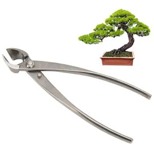 OKJHFD 11in Bonsai Tools, Stainless Steel Resistant Easy Branch Cutter Professional Knob Cutter, Straight Edge Pliers Trimmer for Bonsai Modeling