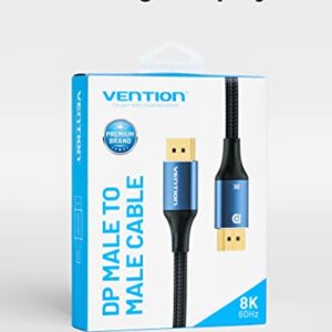 VENTION 8K DisplayPort Cable 1.4 3FT, Display Port Cable 144hz Ultra High Speed 32.4Gbps, 8K@60Hz 4K@144Hz 2K@165Hz HDR HBR3 DP Monitor Cable for Laptop PC TV Gaming Monitor