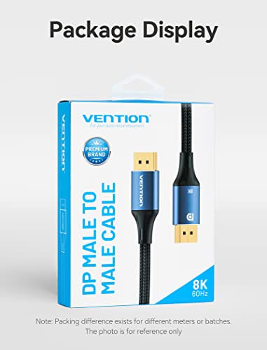 VENTION 8K DisplayPort Cable 1.4 3FT, Display Port Cable 144hz Ultra High Speed 32.4Gbps, 8K@60Hz 4K@144Hz 2K@165Hz HDR HBR3 DP Monitor Cable for Laptop PC TV Gaming Monitor