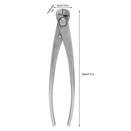 OKJHFD 7.5in Bonsai Tools, Stainless Steel Resistant Easy Branch Cutter Professional Knob Cutter, Straight Pliers Trimmer Gardening Cutting Tool