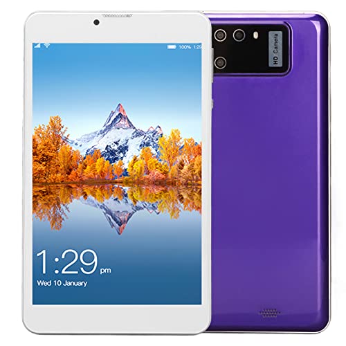 Septpenta 7in Tablet, 1200X1920 HD IPS Display Screen 4G 32G 2.4G WiFi BT 5.0 Calling Tablet, 6000mAh Type C 2MP Front 5MP Rear Double Anti Blue Light Design for Android 10 100‑240V(USA)