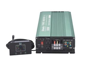 svlseiia 3000w power inverter pure sine wave dc 24v to ac 110v with remote controller for rv, solar system and home use