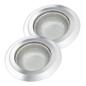 youoklight kitchen sink strainer, sink strainer, kitchen sink drain, stainless steel sink strainer basket, large wide rim 4.4" diameter for home, kitchen, bathroom and other drains. pack of 2