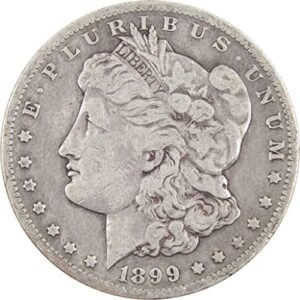 1899 o micro o morgan dollar f fine details 90% silver sku:i2658