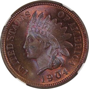 1904 Indian Head Cent MS 64 RB NGC Penny 1c Uncirculated SKU:I3092