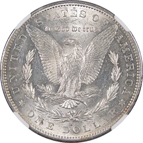 1883 S Morgan Dollar AU 58 NGC 90% Silver US Coin SKU:I3027